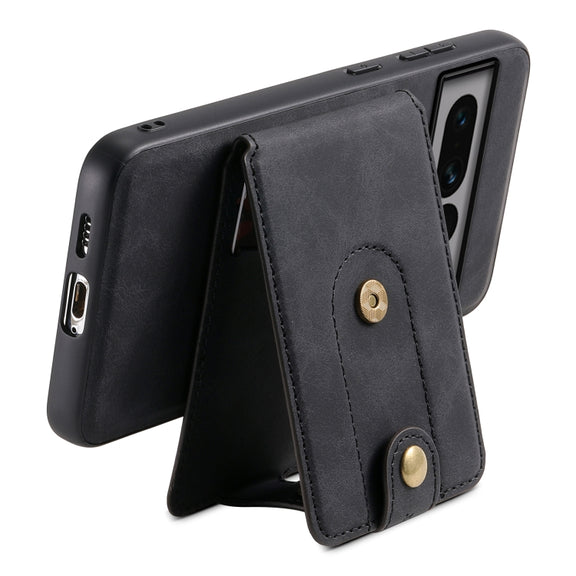 For Google Pixel 7 Pro 5G Denior D14 NK Retro Pattern MagSafe Magnetic Card Holder Leather Phone Case(Black)