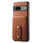 For Google Pixel 7 5G Denior D14 NK Retro Pattern MagSafe Magnetic Card Holder Leather Phone Case(Brown)