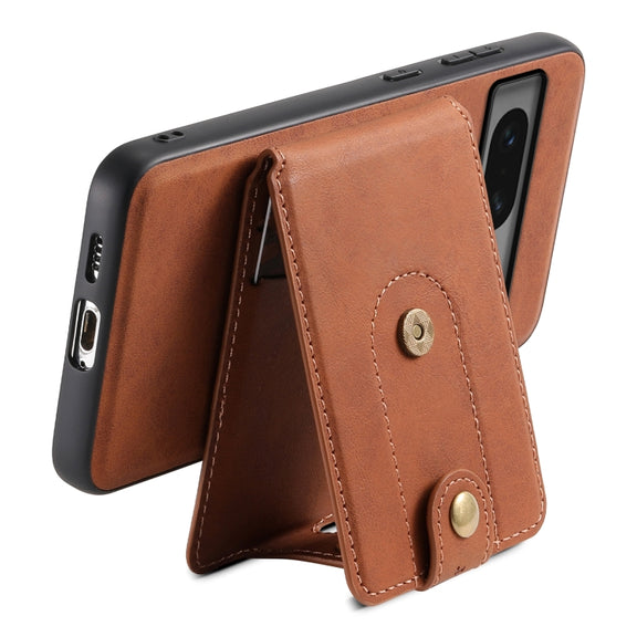 For Google Pixel 7 5G Denior D14 NK Retro Pattern MagSafe Magnetic Card Holder Leather Phone Case(Brown)