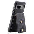 For Google Pixel 7 5G Denior D14 NK Retro Pattern MagSafe Magnetic Card Holder Leather Phone Case(Black) - Google Cases by Denior | Online Shopping South Africa | PMC TechLife | Buy Now Pay Later Mobicred