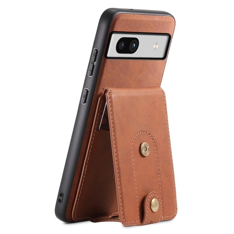 For Google Pixel 7a Denior D14 NK Retro Pattern MagSafe Magnetic Card Holder Leather Phone Case(Brown) - free shipping - PMC TechLife - Order now!