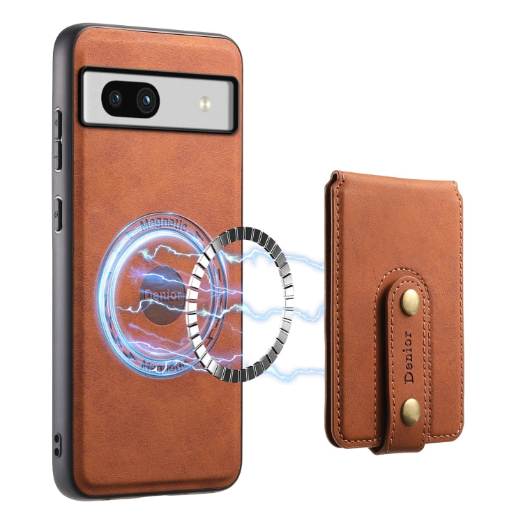 For Google Pixel 7a Denior D14 NK Retro Pattern MagSafe Magnetic Card Holder Leather Phone Case(Brown) - free shipping - PMC TechLife - Order now!