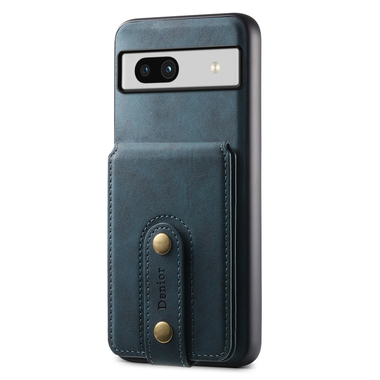 For Google Pixel 7a Denior D14 NK Retro Pattern MagSafe Magnetic Card Holder Leather Phone Case(Blue) - free shipping - PMC TechLife - Order now!