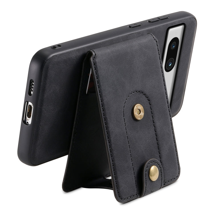 For Google Pixel 7a Denior D14 NK Retro Pattern MagSafe Magnetic Card Holder Leather Phone Case(Black) - Google Cases by Denior | Online Shopping South Africa | PMC TechLife | Buy Now Pay Later Mobicred