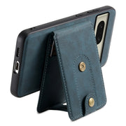 For Google Pixel 8 Denior D14 NK Retro Pattern MagSafe Magnetic Card Holder Leather Phone Case(Blue)