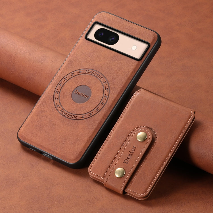 For Google Pixel 8a Denior D14 NK Retro Pattern MagSafe Magnetic Card Holder Leather Phone Case(Brown) - free shipping - PMC TechLife - Order now!