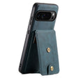 For Google Pixel 9 Pro Denior D14 NK Retro Pattern MagSafe Magnetic Card Holder Leather Phone Case(Blue) - Google Cases by Denior | Online Shopping South Africa | PMC TechLife | Buy Now Pay Later Mobicred