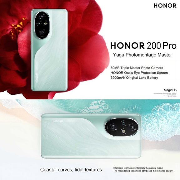 Honor 200 Pro, 12GB+512GB, Screen Fingerprint Identification, 6.78 inch MagicOS 8.0 Snapdragon 8s Gen 3 Octa Core, Network: 5G, NFC, OTG(Pink)