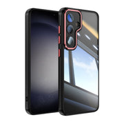 For Samsung Galaxy S25+ 5G Acrylic Hybrid TPU Armor Shockproof Phone Case(Black Red)