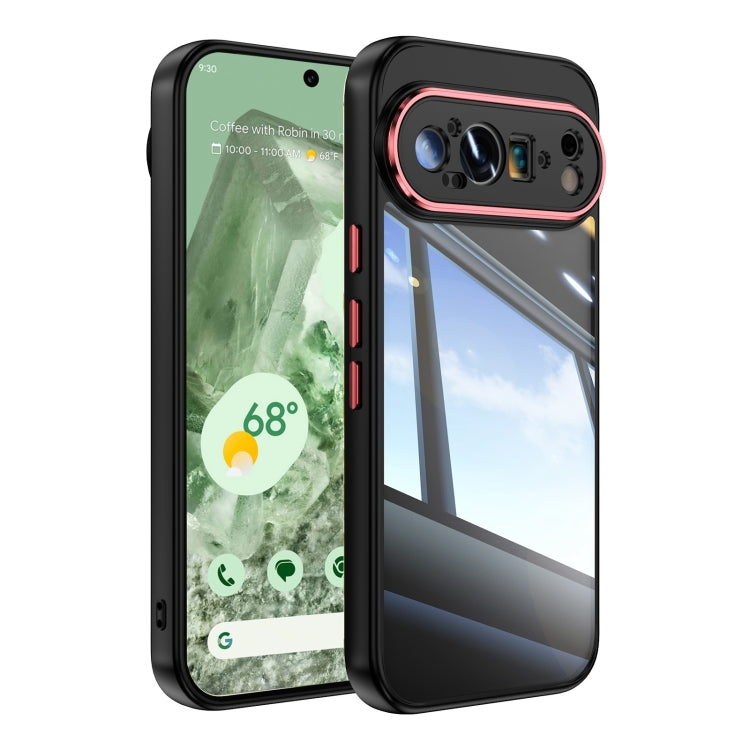 For Google Pixel 9 / 9 Pro Acrylic Hybrid TPU Armor Shockproof Phone Case(Black Red) - Google Cases by PMC TechLife | Online Shopping South Africa | PMC TechLife | Buy Now Pay Later Mobicred