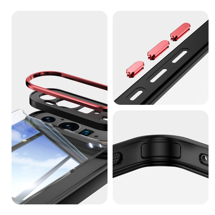 For Google Pixel 9 / 9 Pro Acrylic Hybrid TPU Armor Shockproof Phone Case(Black Red) - Google Cases by PMC TechLife | Online Shopping South Africa | PMC TechLife | Buy Now Pay Later Mobicred