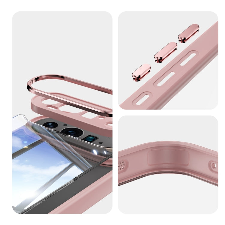 For Google Pixel 9 Acrylic Hybrid TPU Armor Shockproof Phone Case(Pink) - Google Cases by PMC TechLife | Online Shopping South Africa | PMC TechLife | Buy Now Pay Later Mobicred
