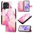 For Tecno Spark Go 2024 / Spark 20C PT003 Marble Pattern Flip Leather Phone Case(Pink Purple Gold) - Tecno Cases by PMC Jewellery | Online Shopping South Africa | PMC Jewellery | Buy Now Pay Later Mobicred