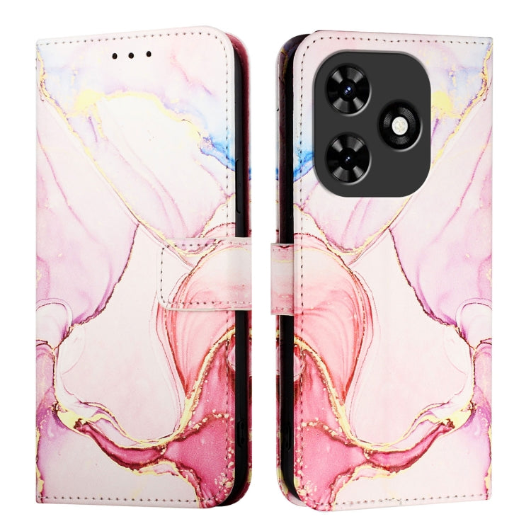 For Tecno Spark Go 2024 / Spark 20C PT003 Marble Pattern Flip Leather Phone Case(Rose Gold) - Tecno Cases by PMC Jewellery | Online Shopping South Africa | PMC Jewellery | Buy Now Pay Later Mobicred