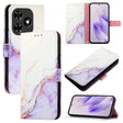 For Tecno Spark Go 2024 / Spark 20C PT003 Marble Pattern Flip Leather Phone Case(White Purple) - Tecno Cases by PMC Jewellery | Online Shopping South Africa | PMC Jewellery | Buy Now Pay Later Mobicred