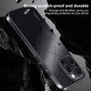 For iPhone 16 Pro Plain Leather PC Phone Case(Green)