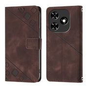 For Tecno Spark Go 2024 / Spark 20C Skin Feel Embossed Leather Phone Case(Brown)
