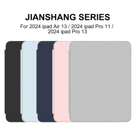For iPad Pro 11 2024 Mutural Jianshang Series Smart Leather Tablet Case(Sky Blue)