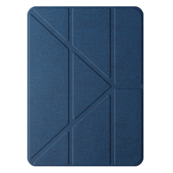 For iPad Pro 13 2024 Mutural Multi-fold Smart Leather Tablet Case(Blue)