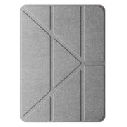 For iPad Air 13 2024 Mutural Multi-fold Smart Leather Tablet Case(Grey)