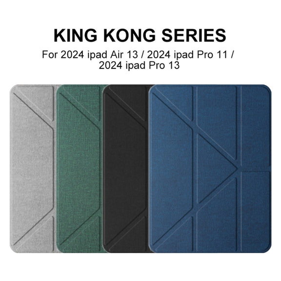 For iPad Pro 11 2024 Mutural Multi-fold Smart Leather Tablet Case(Black)