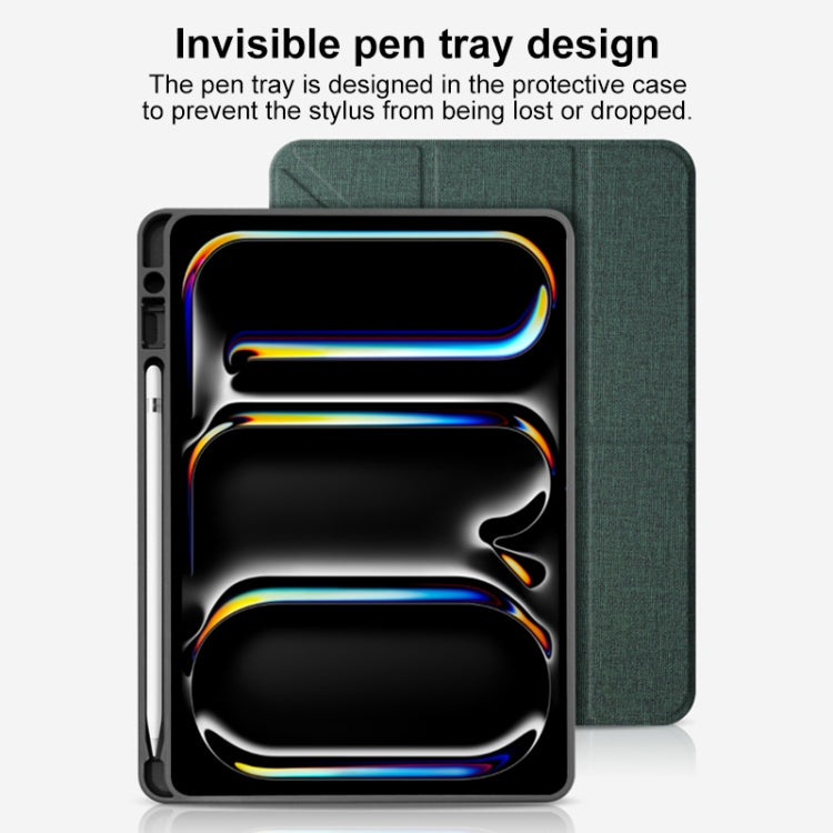 For iPad Air 11 2025 / 2024 Mutural Multi-fold Smart Leather Tablet Case(Grey) - free shipping - PMC TechLife - Order now!