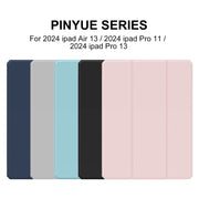 For iPad Pro 13 2024 Mutural Pinyue Series Smart Leather Tablet Case(Pink)