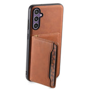 For Samsung Galaxy S24 5G Denior D13 Retro Texture Leather MagSafe Card Bag Phone Case(Brown)