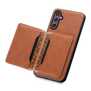 For Samsung Galaxy S24 5G Denior D13 Retro Texture Leather MagSafe Card Bag Phone Case(Brown)