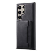 For Samsung Galaxy S24 Ultra 5G Denior D13 Retro Texture Leather MagSafe Card Bag Phone Case(Black)