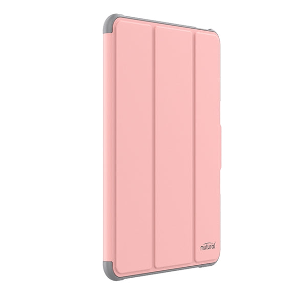 For iPad Pro 11 2024 Mutural PC Hybrid TPU Leather Smart Tablet Case(Pink)