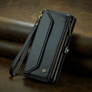 For Google Pixel 7a CaseMe C36 Card Slots Zipper Wallet RFID Anti-theft Leather Phone Case(Black)