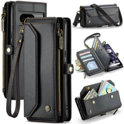 For Google Pixel 8 CaseMe C36 Card Slots Zipper Wallet RFID Anti-theft Leather Phone Case(Black)