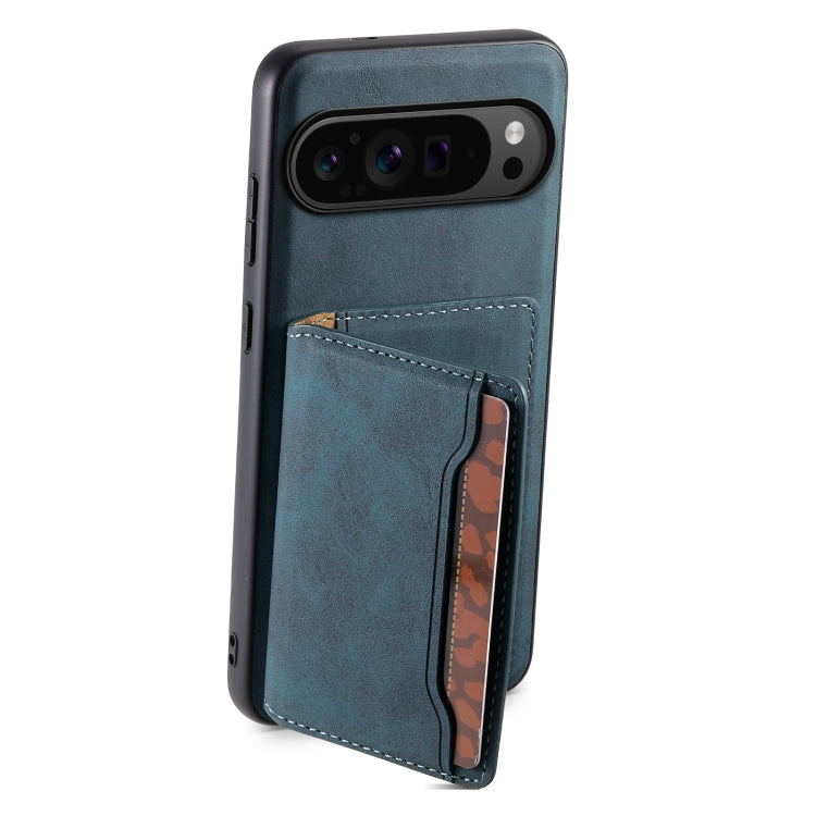 For Google Pixel 9 Pro Denior D13 Retro Texture Leather MagSafe Card Bag Phone Case(Blue) - free shipping - PMC TechLife - Order now!
