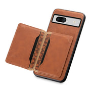 For Google Pixel 7a Denior D13 Retro Texture Leather MagSafe Card Bag Phone Case(Brown)
