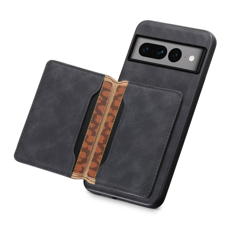 For Google Pixel 7 Pro 5G Denior D13 Retro Texture Leather MagSafe Card Bag Phone Case(Black) - free shipping - PMC TechLife - Order now!