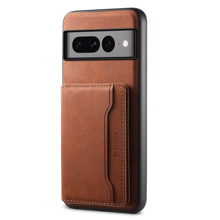 For Google Pixel 7 Pro 5G Denior D13 Retro Texture Leather MagSafe Card Bag Phone Case(Brown) - free shipping - PMC TechLife - Order now!