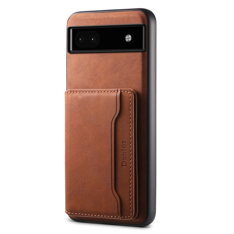 For Google Pixel 6a Denior D13 Retro Texture Leather MagSafe Card Bag Phone Case(Brown) - free shipping - PMC TechLife - Order now!