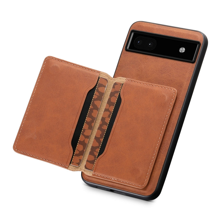 For Google Pixel 6a Denior D13 Retro Texture Leather MagSafe Card Bag Phone Case(Brown) - free shipping - PMC TechLife - Order now!