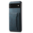 For Google Pixel 6 Denior D13 Retro Texture Leather MagSafe Card Bag Phone Case(Blue) - Google Cases by Denior | Online Shopping South Africa | PMC TechLife | Buy Now Pay Later Mobicred