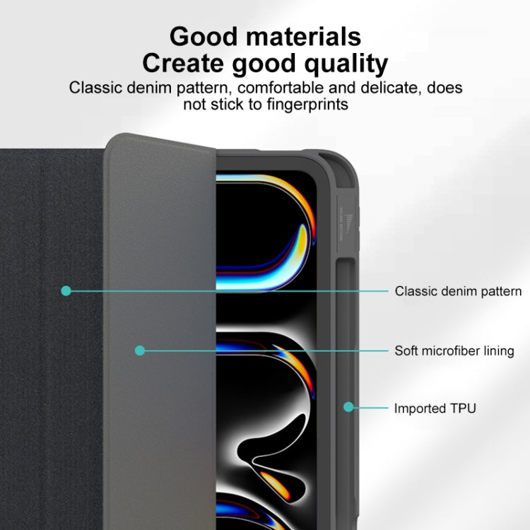 For iPad Air 13 2025 / 2024 Mutural YASHI Series Tablet Leather Smart Case(Blue) - iPad Air 13 2025 / 2024 Cases by Mutural | Online Shopping South Africa | PMC TechLife | Buy Now Pay Later Mobicred