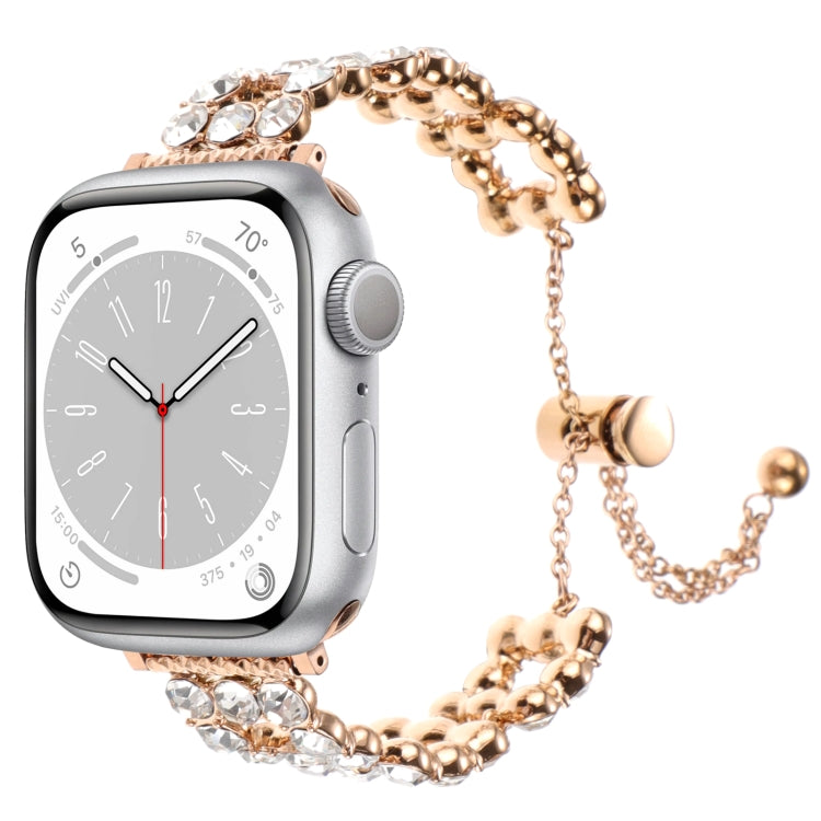 For Apple Watch Series 6 44mm Rhinestone Metal Bracelet Watch Band(Rose Gold) - free shipping - PMC TechLife - Order now!