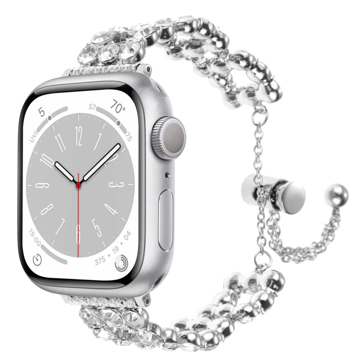 For Apple Watch Series 4 40mm Rhinestone Metal Bracelet Watch Band(Silver) - free shipping - PMC TechLife - Order now!