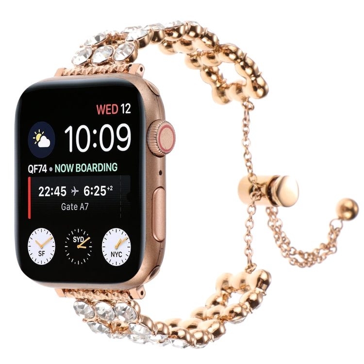 For Apple Watch 38mm Rhinestone Metal Bracelet Watch Band(Rose Gold) - free shipping - PMC TechLife - Order now!