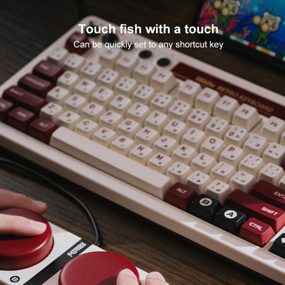 8Bitdo Retro Wireless Bluetooth Tri-Mode Mechanical Keyboard(Red)