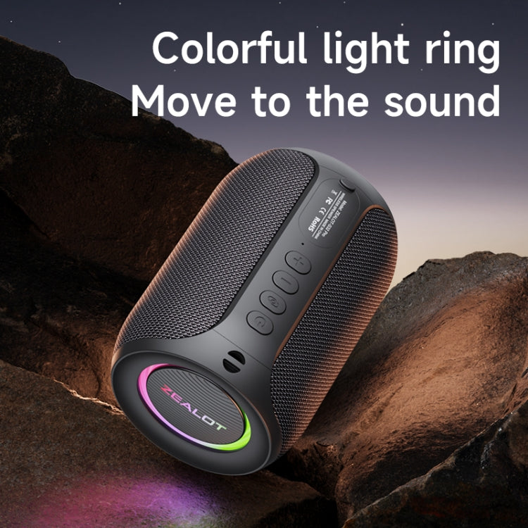 Zealot S32 Pro 15W High Power Bluetooth Speaker with Colorful Light(Black)