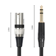 TC145BK55 6.35mm 1/4 TRS Male to XLR 3pin Male Microphone Cable, Length:10m(Black)