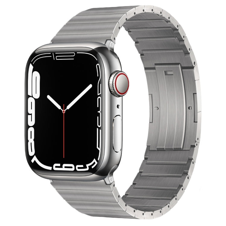 For Apple Watch SE 2022 40mm PG60 Single Bead Bamboo Joint Titanium Metal Watch Band(Silver) - free shipping - PMC TechLife - Order now!