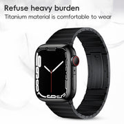 For Apple Watch Series 9 41mm PG60 Single Bead Bamboo Joint Titanium Metal Watch Band(Silver)