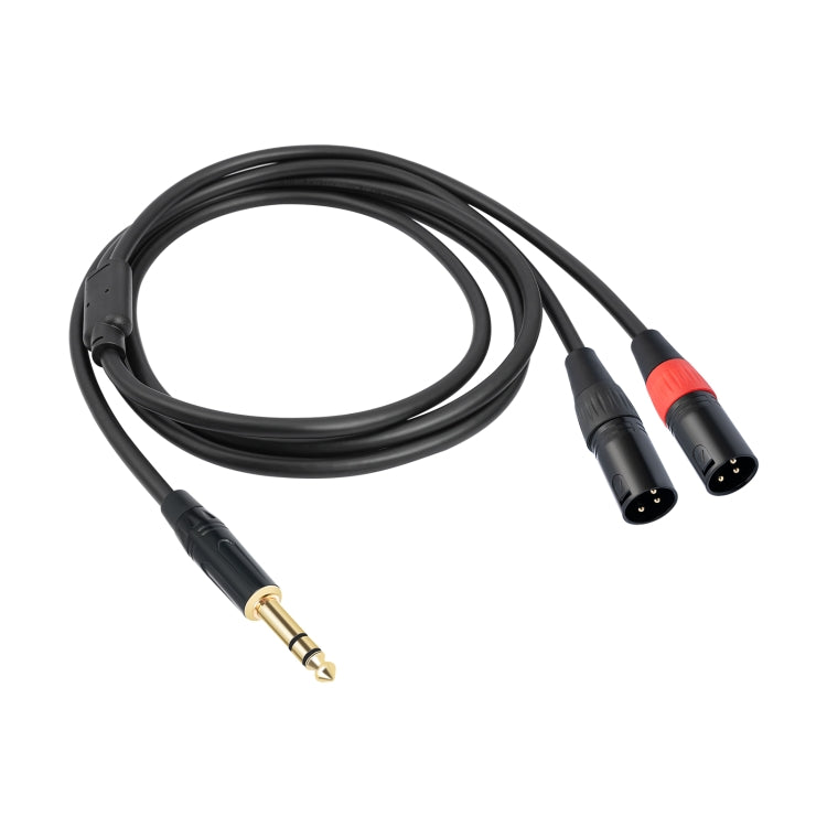 TC145YXK108RE-10 6.35mm 1/4 TRS Male to Dual XLR Male Audio Cable, Length:2m(Black) - free shipping - PMC TechLife - Order now!